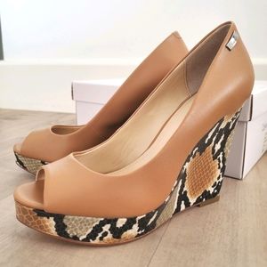 BRAND NEW Calvin Klein women wedge high heels